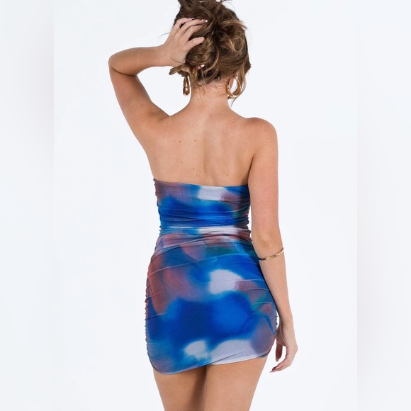 NWOT Princess Polly Blue Micah Mini Dress - Picture 3 of 5